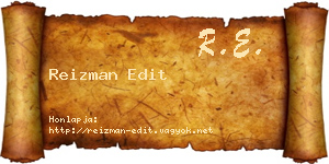 Reizman Edit névjegykártya